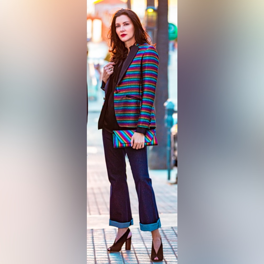 Trina Turk holiday tuxedo jacket, never worn!